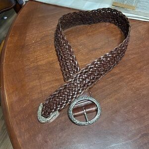 1996 Brighton  Leather Y2K  Braided Woven Buckle